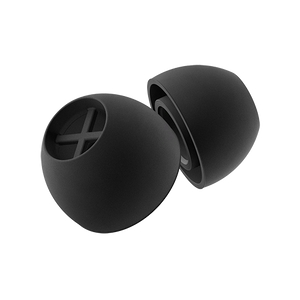 SILICONE EAR ADAPTER "M", BLACK, 5PAIR