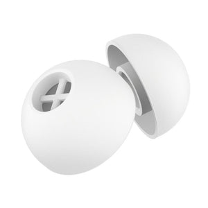 SILICONE EAR ADAPTER "L", WHITE, 5PAIR