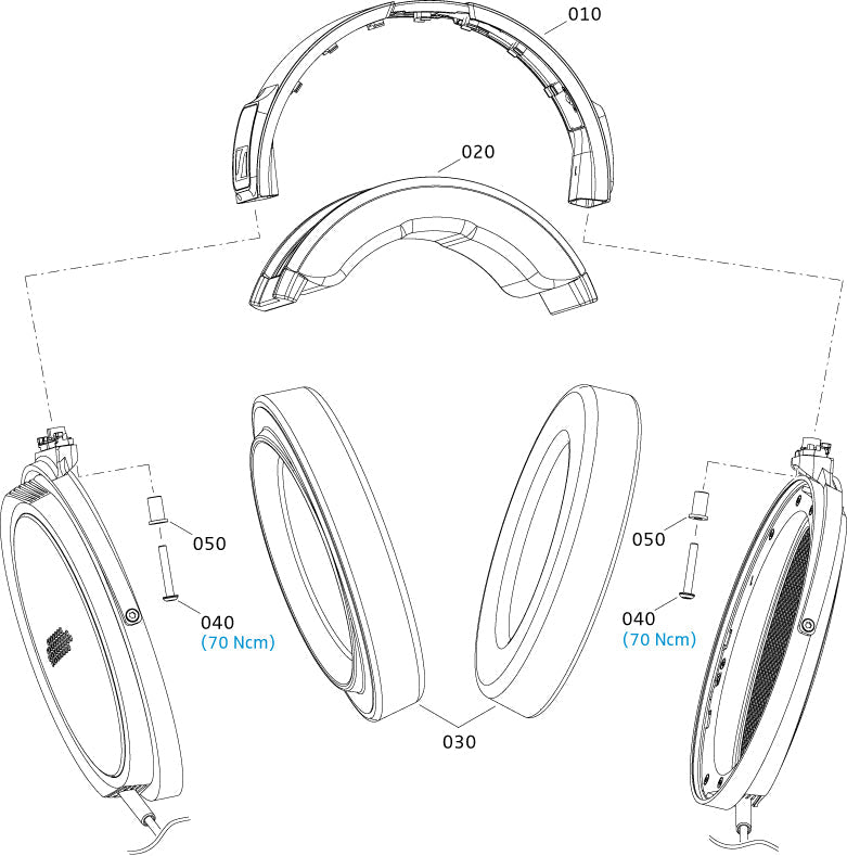 Coussinets pour casque HE 1, 1 paire