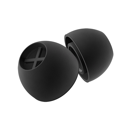 Embouts en silicone, noirs, 5 paires